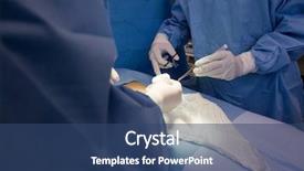  Presentation with operating room - Audience pleasing presentation theme consisting of belly ache and cramps spasm backdrop and a soft green colored foreground