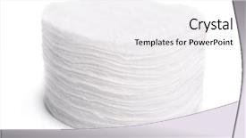  Presentation with cotton - PPT theme consisting of cotton disks isolated on white background and a white colored foreground