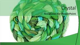  Presentation with embroidery - Theme with cotton green embroidery threads background and a shamrock green colored foreground