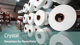  Presentation with manufacture - PPT theme consisting of cotton mills - factory on manufacture of threads background and a seafoam green colored foreground