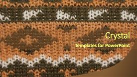  Presentation with knitting needles and wool - Amazing presentation theme having cotton mills - knitted colour wool picture pattern backdrop and a  colored foreground