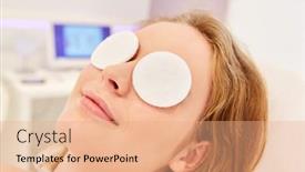  Presentation with cotton - Colorful slide deck enhanced with cotton-pads-used-as-compresses backdrop and a coral colored foreground