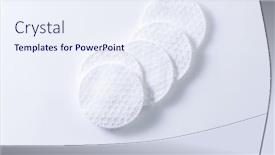  Presentation with cotton - Presentation theme featuring cotton-pads-with-a-shadow background and a  colored foreground