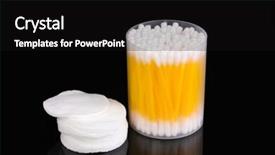  Presentation with cotton - Cool new presentation design with cotton swabs and sticks isolated on black backdrop and a black colored foreground