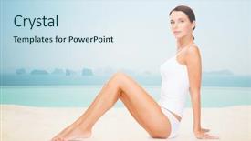  Presentation with infinity - Beautiful PPT theme featuring cotton underwear over infinity edge backdrop and a  colored foreground