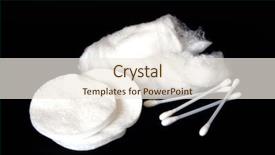  Presentation with cotton - Cool new PPT layouts with cotton wool and sticks on a black background backdrop and a sky blue colored foreground
