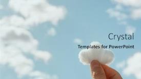  Presentation with cloud computing - PPT layouts having cotton-wool-on-blue-cloud background and a light blue colored foreground