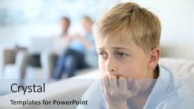  Presentation with home - Colorful presentation design enhanced with couch at home parent backdrop and a light blue colored foreground