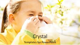  Presentation with bloom - Audience pleasing presentation consisting of cough cold - little girl is blowing her backdrop and a  colored foreground