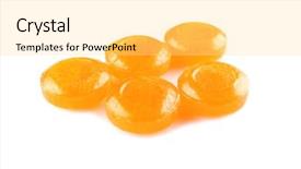  Presentation with herbs and cough - Cool new PPT theme with cough drops on white background backdrop and a  colored foreground