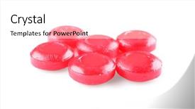  Presentation with cough and cold - Presentation design featuring cough drops on white background background and a white colored foreground