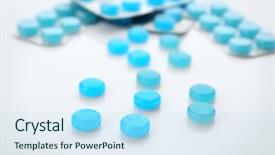  Presentation with background - Amazing theme having cough drops on white background backdrop and a sky blue colored foreground