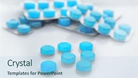  Presentation with background - Presentation design consisting of cough drops on white background background and a light blue colored foreground