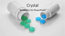  Presentation with spilling - PPT theme with cough drops spilling background and a  colored foreground