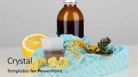  Presentation with blank whiteboard isolated on white - Cool new PPT layouts with cough syrup isolated on white backdrop and a soft green colored foreground