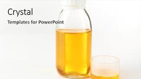  Presentation with octopus on isolated white - Audience pleasing slide set consisting of cough syrup isolated on white backdrop and a  colored foreground