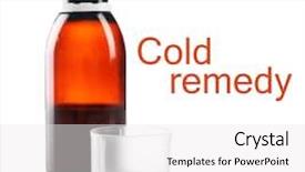  Presentation with syrup - Amazing slides having cough syrup isolated on white backdrop and a white colored foreground