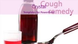  Presentation with syrup drugs - PPT theme having cough syrup isolated on white background and a pink colored foreground