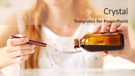  Presentation with syrup drugs - Theme featuring cough syrup background and a coral colored foreground