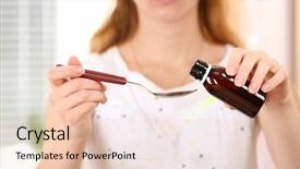  Presentation with syrup drugs - Slides featuring cough syrup background and a lemonade colored foreground