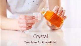  Presentation with syrup - Amazing PPT layouts having cough syrup backdrop and a lemonade colored foreground