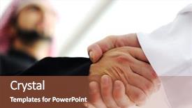  Presentation with business partner people joining hand - PPT layouts having package of two soft white rind cheeses on white background background and a white colored foreground