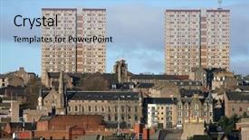  Presentation with rise - PPT theme having council - high rise accommodation two residential background and a light blue colored foreground