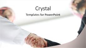  Presentation with shaking hands - Amazing slide set having council - successful arabic business people shaking backdrop and a white colored foreground