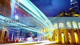  Presentation with hong kong kota - Slide deck consisting of council - traffic in hong kong background and a light blue colored foreground