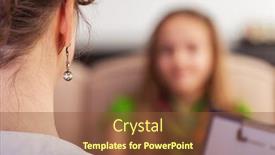  Presentation with counseling - PPT theme enhanced with counseling and support professional providing help and advice to a girl - focus on foreground background and a tawny brown colored foreground