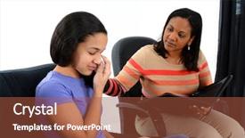  Presentation with counseling - Presentation design enhanced with asphalt road in puddle background and a light gray colored foreground.