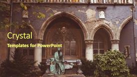  Presentation with budapest - Slides consisting of count-sandor-karolyi-statue background and a tawny brown colored foreground