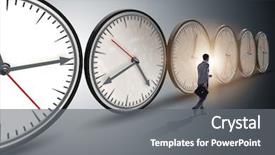  Presentation with time management - PPT layouts featuring countdown - businessman in time management concept background and a gray colored foreground