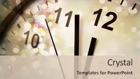  Presentation with clock face - Slide deck consisting of countdown - clock face and abstract background background and a lemonade colored foreground