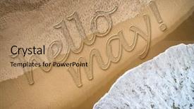  Presentation with beach - Beautiful PPT theme featuring countdown 2016 - hello may written backdrop and a  colored foreground