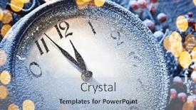  Presentation with clock countdown - PPT layouts with countdown-christmas-midnight-christmas-clock background and a light blue colored foreground