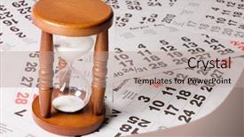  Presentation with safety data sheets - PPT theme enhanced with countdown clock - hourglass on calendar sheets background and a coral colored foreground