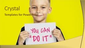  Presentation with clock countdown - Beautiful presentation theme featuring countdown clock - new year's at midnight backdrop and a cream colored foreground