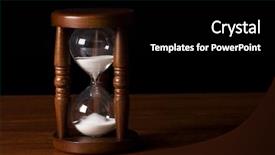  Presentation with clock countdown - Audience pleasing PPT theme consisting of countdown clock - old ourglasses isolated on white backdrop and a black colored foreground