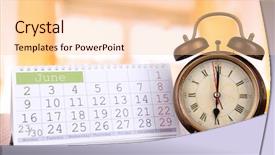  Presentation with alarm - Slide deck having alarm clock and calendar background and a lemonade colored foreground