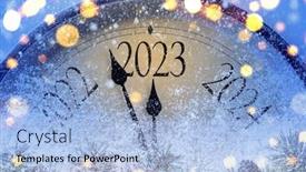  Presentation with counting - Slides featuring countdown-to-midnight-retro-style background and a  colored foreground