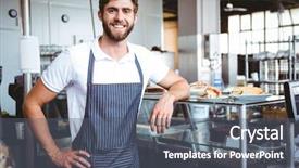  Presentation with bakery - Beautiful slide set featuring counter at the bakery backdrop and a gray colored foreground