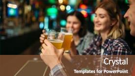  Presentation with sports drinks - Slides enhanced with counter in sports bar background and a red colored foreground