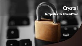  Presentation with cyber safety - Amazing slide deck having countermeasure - cyber safety concept - lock backdrop and a  colored foreground