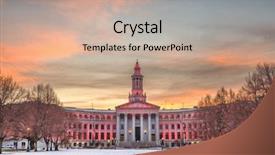  Presentation with pittsburgh pennsylvania usa city skyline - Beautiful PPT theme featuring counties - denver colorado usa city backdrop and a coral colored foreground