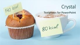  Presentation with muffin - Cool new PPT layouts with counting - cup of coffee backdrop and a sky blue colored foreground