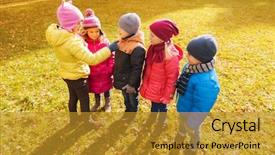  Presentation with child friendship - Theme with counting and choosing game leader background and a gold colored foreground