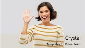  Presentation with young happy people smiling - Presentation theme having counting and people concept - happy background and a lemonade colored foreground