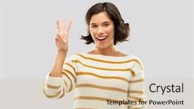  Presentation with young happy people smiling - Presentation theme featuring counting and people concept - happy background and a  colored foreground