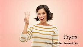  Presentation with living coral - Presentation enhanced with coint - counting and people concept background and a lemonade colored foreground